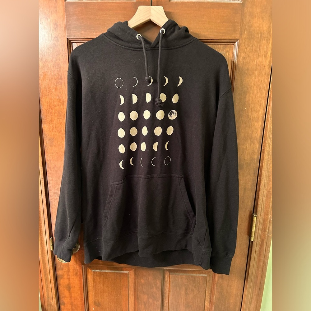 LANE SEVEN Awesome phases of the Moon Hoodie. Size XL